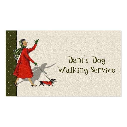 Dog Walking & Pet Services Business Card