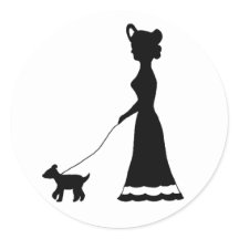 dog walker silhouette