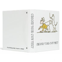 Dog walks man binder