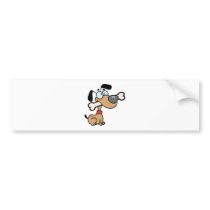 Dog With Big Bone In Mouth Bumper Stickers