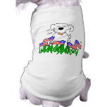 Dog with Flags July 4th Gifts Dog T-shirt
