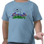 Dog with Flags July 4th Gifts Tshirts