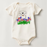 Dog with Flags July 4th Gifts T Shirts