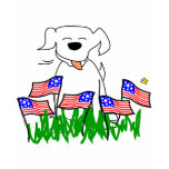 Dog with Flags July 4th Gifts Shirts