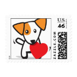 dog with heart stamp