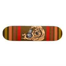 Dog with Machine Gun Skate Board