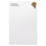 Dog with Machine Gun Stationery Design
