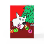 DOG with string of lights