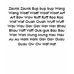 DOG WOOF SOUND COUNTRY CONTINENT t-shirts