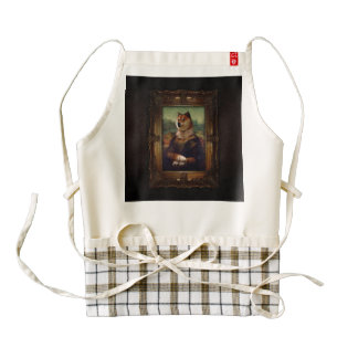 Doge Mona Lisa Fine Art Shibe Meme Painting Zazzle HEART Apron