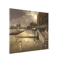 Doge's Palace by Moonlight, Venice, Italy Gallery Wrap Canvas