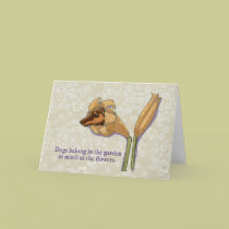 Dogflower greeting card