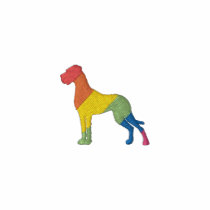 Dogge bunt gestickt embroidered shirts