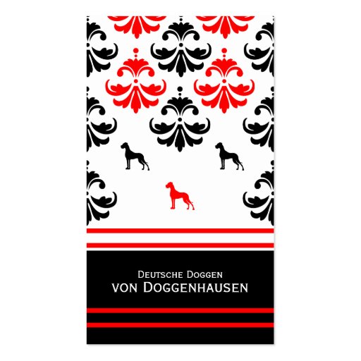 Doggen visiting cards business card templates (front side)