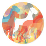 Doggengruppe mit weiß - Dogge stickers