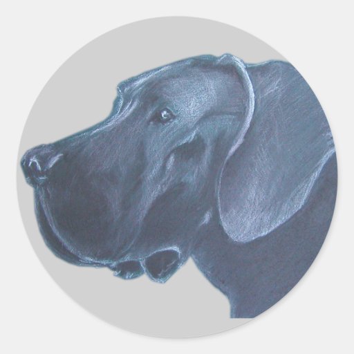 Doggenkopf design round stickers