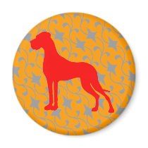 Doggenmagnet red orange
