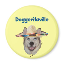 Doggeritaville Dog Hat Magnets
