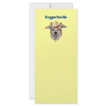 Doggeritaville Dog Hat Customized Rack Card