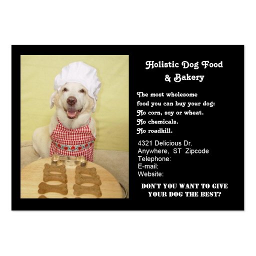 Doggie Bakery Business Cards (front side)