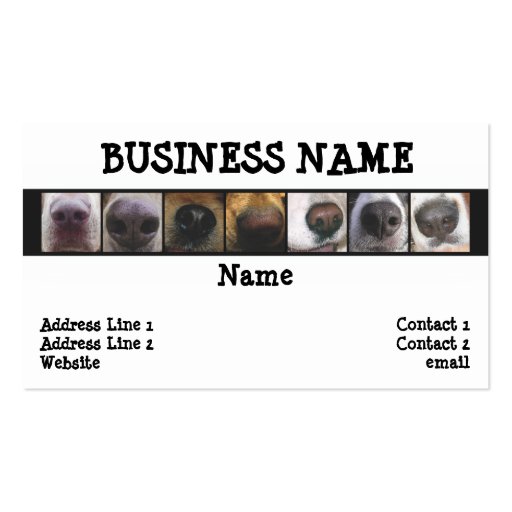 Doggie Business Card (front side)