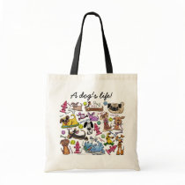 Doggie Collage Canvas Bags