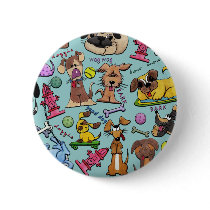 Doggie Collage Pinback Buttons