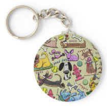 Doggie Collage Key Chain