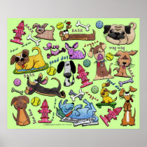 Doggie Collage Print
