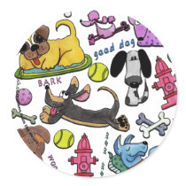 Doggie Collage Stickers