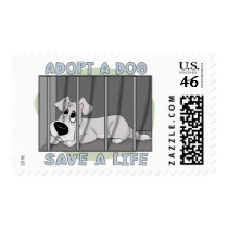 Doggie Jail Postage Stamps