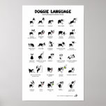 DOGGIE LANGUAGE Large Poster *NEW!* 23" x 35"
