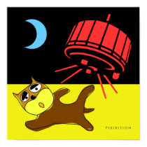 Doggie On The Moon Poster posters