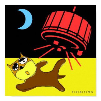 Doggie On The Moon Print print