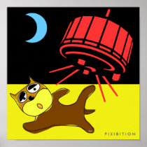 Doggie On The Moon Print