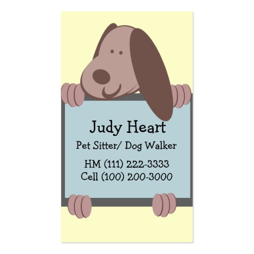 Doggie Tales/ Business Business Cards (front side)