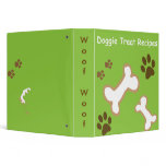 Doggie Treat Recipes Binder