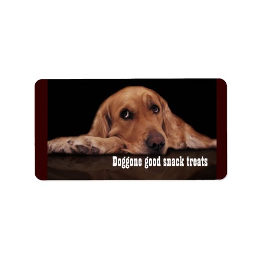 Doggone good snack treat label personalized address labels