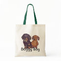 Doggy Bag - Long Haired and Smooth Dachshund by malibuitalian Doggy Bag - Long Haired and Smooth Dachshund