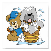 Doggy Bath Time Bear posters