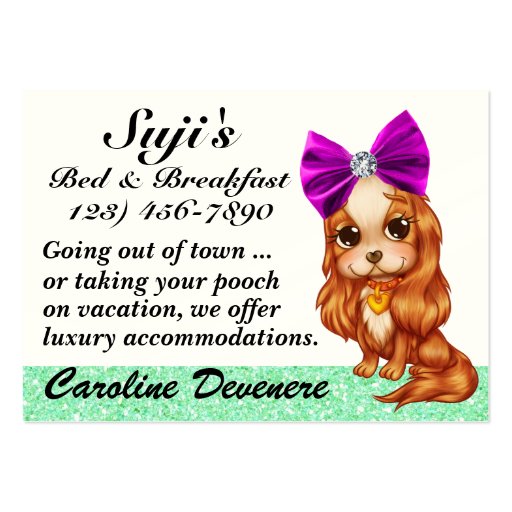 Doggy Bed and Breakfast - SRF Business Card Templates (front side)