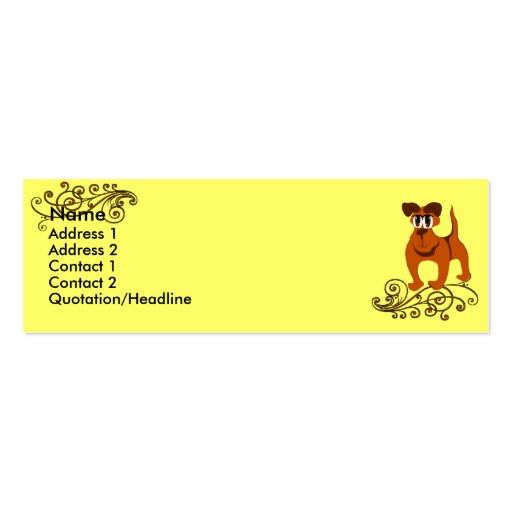 Doggy Business- - Business Card Templates (back side)