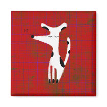 Doggy chien grungy dally  rusty hund love cat magnets