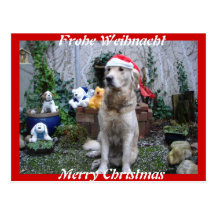 Doggy Christmas Post Card