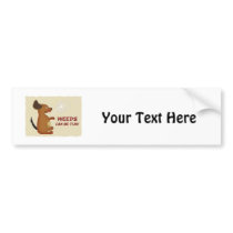 Doggy Dandelion Weeds Fun Bumper Stickers