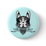 doggy dog cute style lightblue button doggy dog cute style lightblue button