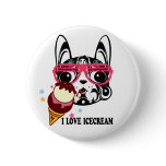 doggy dog sunglass icecream button doggy dog sunglass icecream button