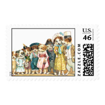 Doggy Family Postage Stamps