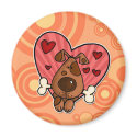 doggy heart magnets