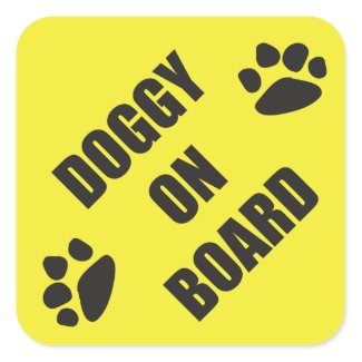 Doggy on Board Sticker